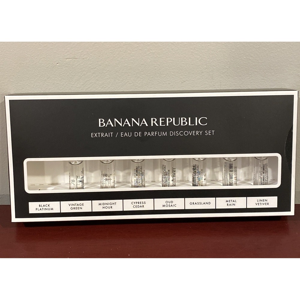 Banana Republic Extrait/Eau de Parfum Discovery Set 7x1.5ml Sample Spray READ